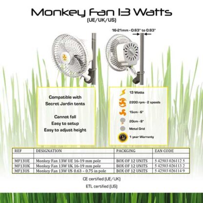 monkey fan ventilatore 16w